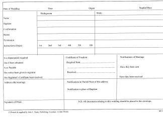 Marriage Document Envelopes